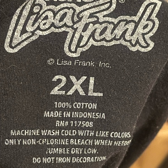 Lisa Frank Black Cotton Graphic Tee - Picture 2 of 2